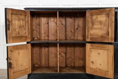 Large English Ebonised Pine Locker Cabinet - 4156866