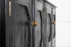 Large English Ebonised Pine Locker Cabinet - 4156868
