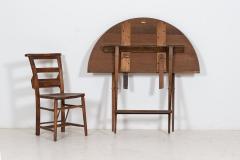 Large English Folding Chestnut Coaching Campaign Table - 2102435