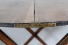 Large English Folding Chestnut Coaching Campaign Table - 2102436