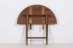 Large English Folding Chestnut Coaching Campaign Table - 2102439