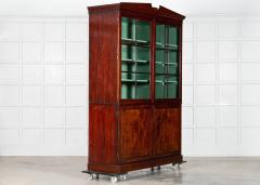 Large English George III Mahogany Glazed Linen Press Cabinet - 3978006