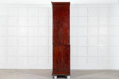 Large English George III Mahogany Glazed Linen Press Cabinet - 3978010