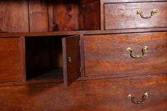Large English George III Mahogany Glazed Linen Press Cabinet - 3978012