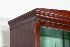 Large English George III Mahogany Glazed Linen Press Cabinet - 3978013