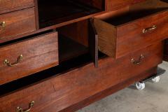 Large English George III Mahogany Glazed Linen Press Cabinet - 3978015