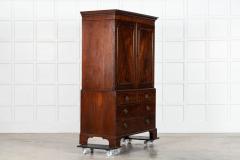 Large English George III Mahogany Linen Press - 3931142