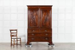 Large English George III Mahogany Linen Press - 3931143