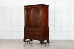 Large English George III Mahogany Linen Press - 3931144