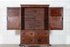 Large English George III Oak Housekeepers Cupboard - 4018407