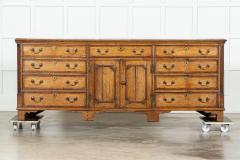 Large English George III Oak Mahogany Dresser Base - 3633681