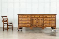 Large English George III Oak Mahogany Dresser Base - 3633683