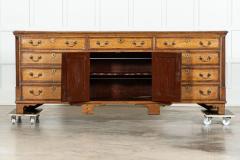 Large English George III Oak Mahogany Dresser Base - 3633686