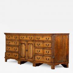 Large English George III Oak Mahogany Dresser Base - 3635627