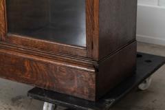 Large English Oak Carved Modular Glazed Bookcase - 4024486
