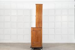 Large English Oak Glazed Bookcase - 4484624