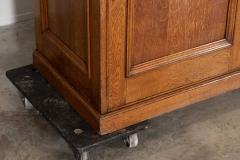 Large English Oak Glazed Bookcase - 4484629