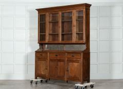 Large English Oak Glazed Butlers Pantry Cabinet - 3148483