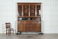 Large English Oak Glazed Butlers Pantry Cabinet - 3148485