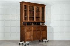 Large English Oak Glazed Butlers Pantry Cabinet - 3148486