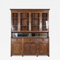 Large English Oak Glazed Butlers Pantry Cabinet - 3149567
