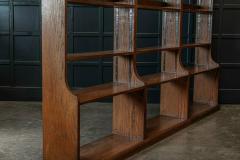 Large English Oak Modular Open Bookcase s - 1989188