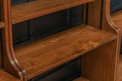 Large English Oak Modular Open Bookcase s - 1989189