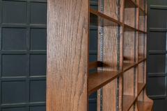 Large English Oak Modular Open Bookcase s - 1989193