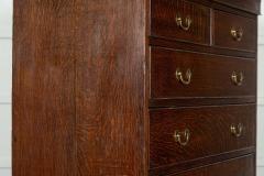 Large English Oak Tallboy Chest Drawers - 3811552