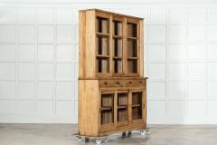 Large English Pine Glazed Dresser - 3507101