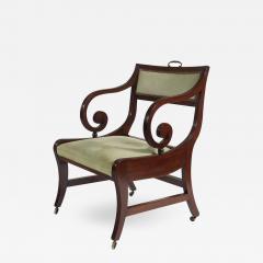 Large English Regency Klismos Form Armchair or Library Chair circa 1815 - 790959
