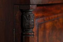 Large English Regency Mahogany Glazed Secretaire Bookcase - 3071673