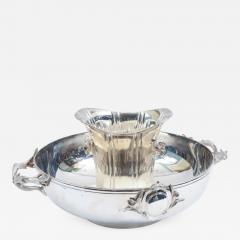 Large English Sheffield Silver Plated Champagne Cooler with Ice Bucket  - 948135