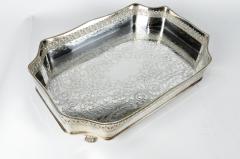 Large English Silver Plate Barware Tray - 400128