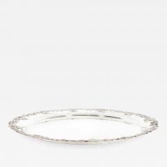 Large English Silver Plated Circular Barware Tableware Tray - 1132301