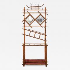 Large English Victorian Bamboo Hall Stand - 1537462