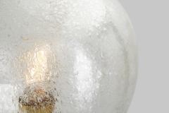 Large European Modern Wall Sconce in Brass Bubble Glass Europe circa 1950s - 3249967