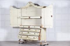 Large Exceptional 18thC Dutch Painted Linen Press - 2780642