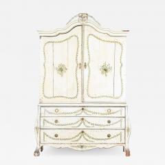 Large Exceptional 18thC Dutch Painted Linen Press - 2784007