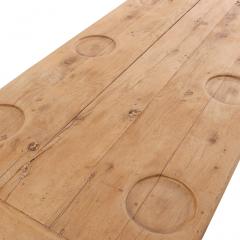 Large Exceptional French Solid Oak Triple Pedestal Table C 1945  - 4706130