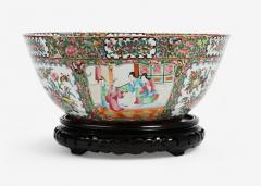 Large Famille Rose Punch Bowl c 1860 1870 - 4077384
