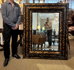 Large Faux Tortoiseshell and Parcel ebonized Mirror in the Flemish Style - 4273717