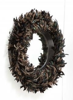 Large Feathered Mirror - 1842649