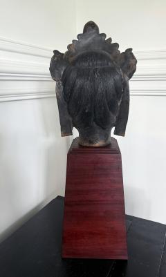 Large Fine Bronze Head of Bodhisattva Avalokitesvara Qing Dynasty - 4283526