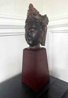 Large Fine Bronze Head of Bodhisattva Avalokitesvara Qing Dynasty - 4283528