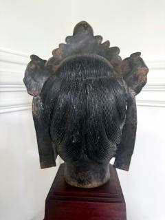 Large Fine Bronze Head of Bodhisattva Avalokitesvara Qing Dynasty - 4283536