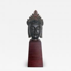 Large Fine Bronze Head of Bodhisattva Avalokitesvara Qing Dynasty - 4288393