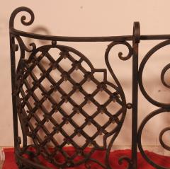 Large Fire Place Screen Or Firewall In Wrought Iron 19th Century - 3335296