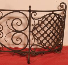 Large Fire Place Screen Or Firewall In Wrought Iron 19th Century - 3335298