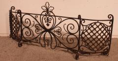Large Fire Place Screen Or Firewall In Wrought Iron 19th Century - 3335300